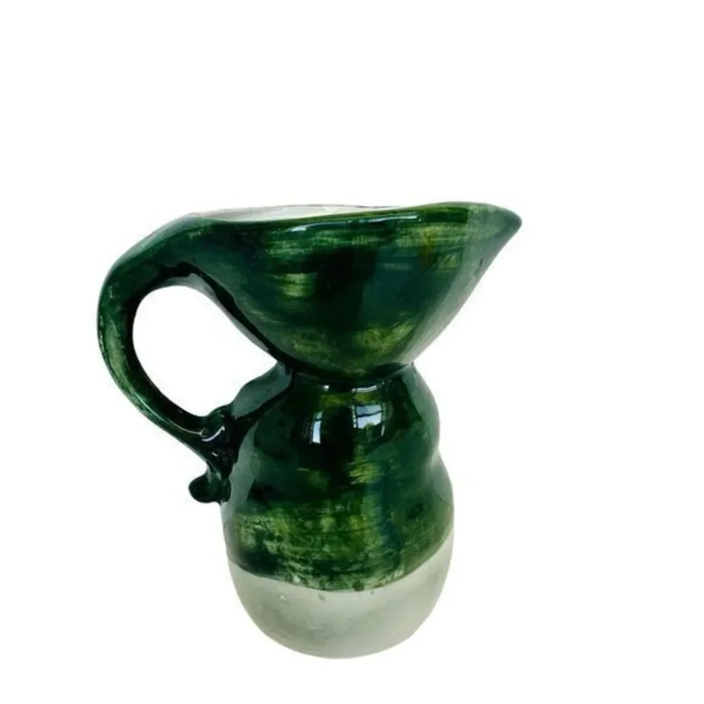 Tableware Figural Character Porcelain Woman In Green Milk Creamer‎ Small Pitcher